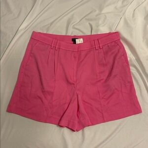 NWT J Crew Bubblegum Pink Pleated Shorts